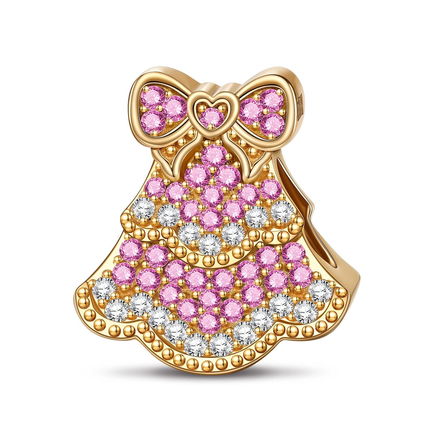 SNOWY FESTIVE TREE TARNISHRESISTANT SILVER CHARMS IN 14K GOLD PLATED