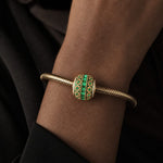 Emerald Celebration Tarnish-resistant Silver Charms In 14K Gold Plated