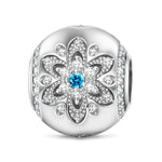 Winter's Flourish Tarnish-resistant Silver Charms In White Gold Plated