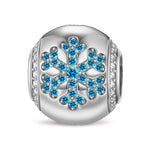 Ice Blossom Tarnish-resistant Silver Charms In White Gold Plated