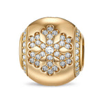 Ice Blossom Tarnish-resistant Silver Charms In 14K Gold Plated