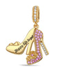 Glamourous High Heels Tarnish-resistant Silver Dangle Charms In 14K Gold Plated