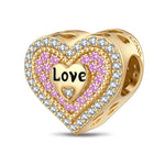 Love Commitment Tarnish-resistant Silver Charms In 14K Gold Plated