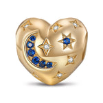 Starlight Moon Tarnish-resistant Silver Charms In 14K Gold Plated