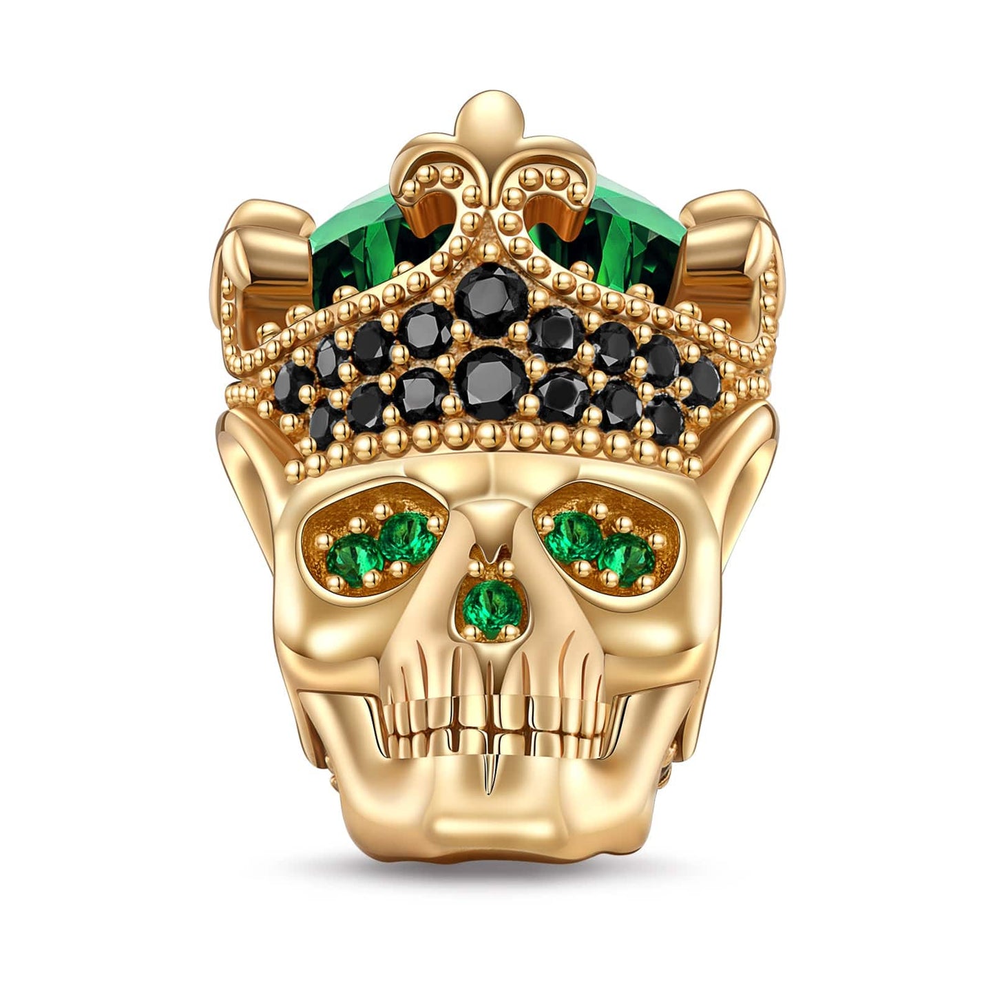 Limited Edition Flash Sale: King Skull Tarnish-resistant Silver Charms In 14K Gold Plated