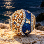 Dawn Horizon Tarnish-resistant Silver Charms With Enamel In 14K Gold Plated