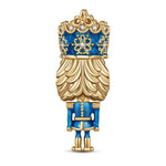 Blue Nutcrackers Tarnish-resistant Silver Charms With Enamel In 14K Gold Plated