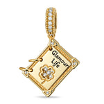 Catch the Luck Tarnish-resistant Silver Dangle Charms In 14K Gold Plated