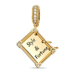 Catch the Luck Tarnish-resistant Silver Dangle Charms In 14K Gold Plated