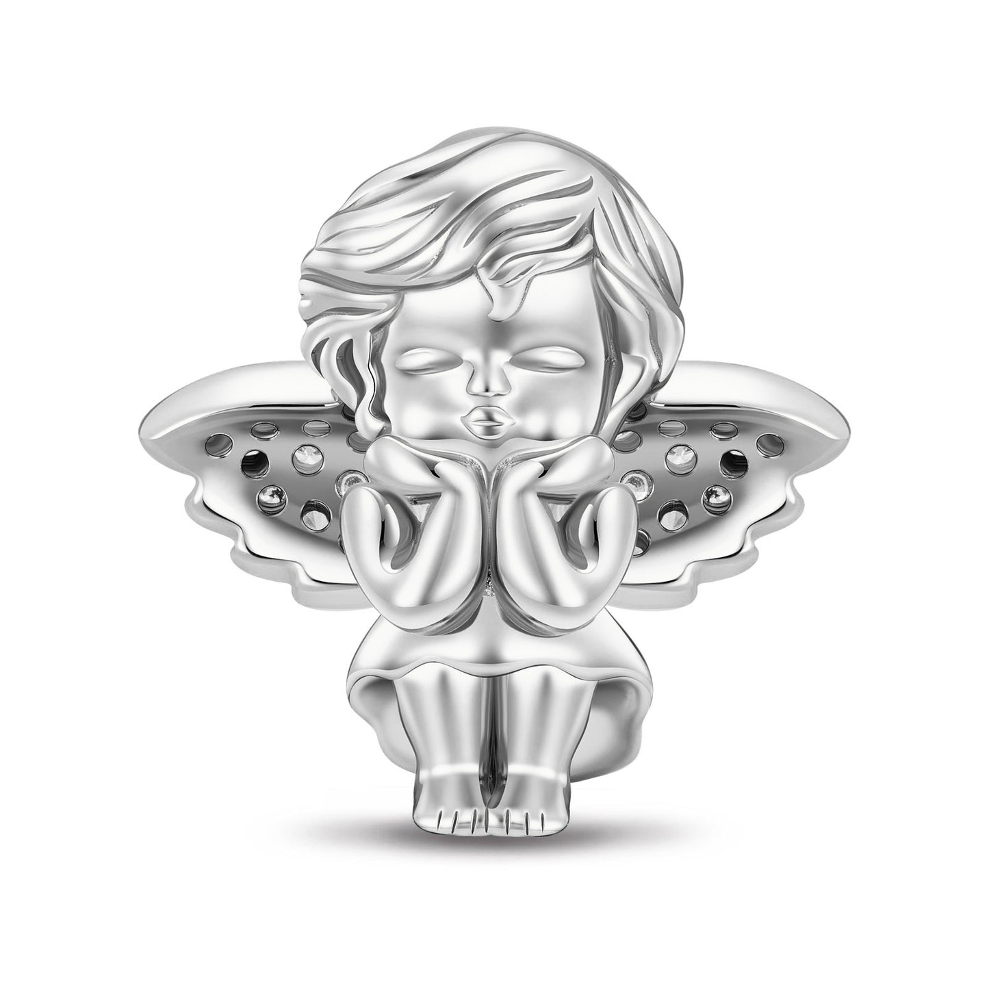 The Petite Cherub Tarnish-resistant Silver Charms In 14K Gold Plated