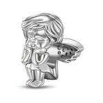 The Petite Cherub Tarnish-resistant Silver Charms In 14K Gold Plated