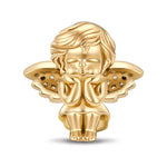 The Petite Cherub Tarnish-resistant Silver Charms In 14K Gold Plated