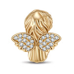 The Petite Cherub Tarnish-resistant Silver Charms In 14K Gold Plated