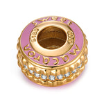 Luscious Macaron Tarnish-resistant Silver Charms With Enamel In 14K Gold Plated