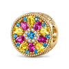 Colorful Splendor Tarnish-resistant Silver Charms In 14K Gold Plated