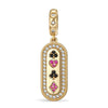 Lucky Break Tarnish-resistant Silver Dangle Charms In 14K Gold Plated