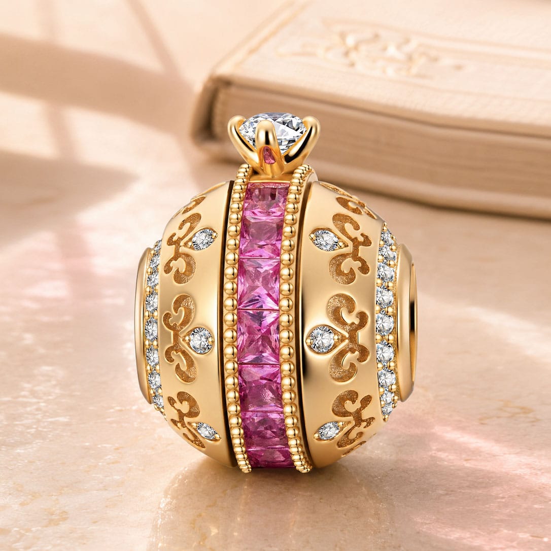 Roseate Oath Tarnish-resistant Silver Charms In 14K Gold Plated