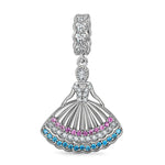 Waltz of Elegance Tarnish-resistant Silver Dangle Charms In White Gold Plated