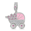 Always My Baby Tarnish-resistant Silver Dangle Charms In White Gold Plated