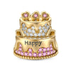 Endless Birthday Joy Tarnish-resistant Silver Charms In 14K Gold Plated