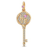 Key to Eternity Tarnish-resistant Silver Dangle Charms In 14K Gold Plated