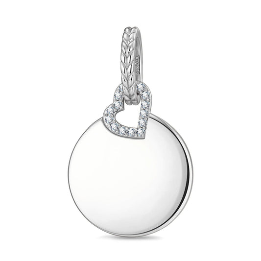 gona- Customizable Engraving Pages of Love Tarnish-resistant Silver Dangle Charms In White Gold Plated