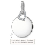 Customizable Engraving Pages of Love Tarnish-resistant Silver Dangle Charms In White Gold Plated