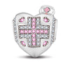 Cross of Healing Tarnish-resistant Silver Charms In White Gold Plated