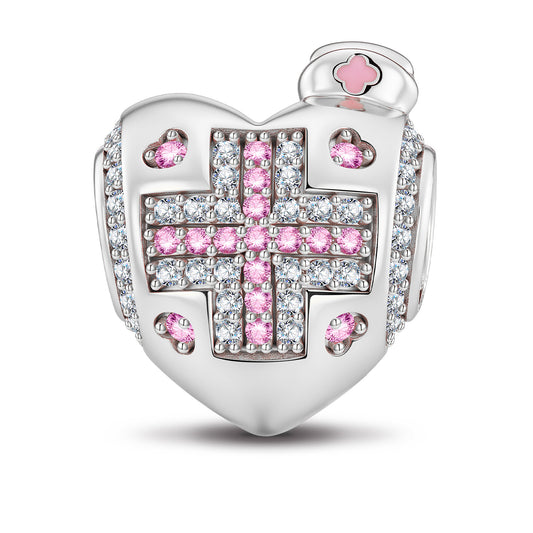 gona- Cross of Healing Tarnish-resistant Silver Charms In White Gold Plated