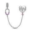 Resilient Heart Tarnish-resistant Silver Dangle Charms In White Gold Plated