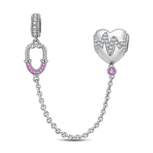 gona- Resilient Heart Tarnish-resistant Silver Dangle Charms In White Gold Plated