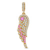 Angelic Feathers Tarnish-resistant Silver Dangle Charms In 14K Gold Plated