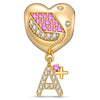 Customizable Engraving Graduation Glory Tarnish-resistant Silver Dangle Charms In 14K Gold Plated