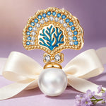 Shells and Corals Tarnish-resistant Silver Dangle Charms With Enamel In 14K Gold Plated