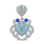 The Joy of Crabs Tarnish-resistant Silver Dangle Charms In White Gold Plated