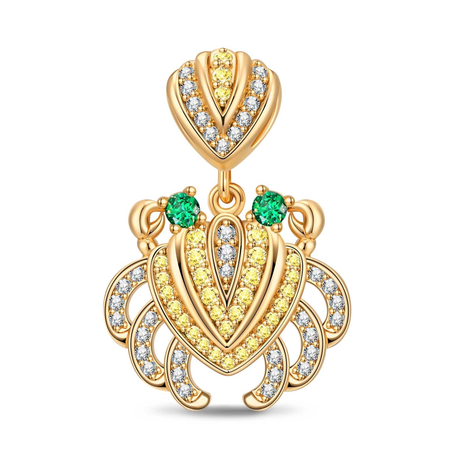 The Joy of Crabs Tarnish-resistant Silver Dangle Charms In 14K Gold Plated