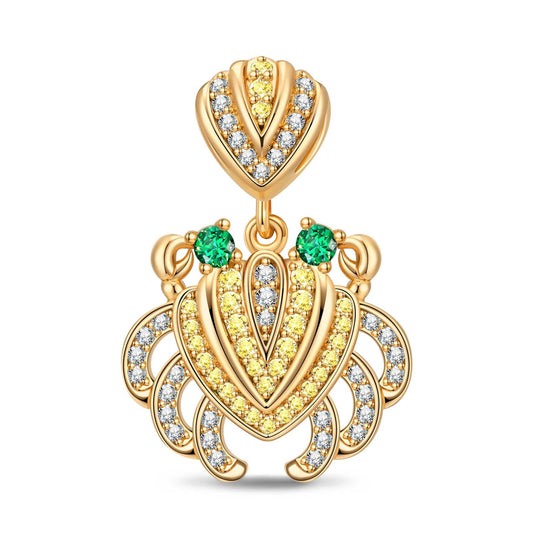 gona- The Joy of Crabs Tarnish-resistant Silver Dangle Charms In 14K Gold Plated
