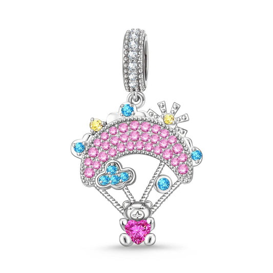 gona- Free Paragliding Tarnish-resistant Silver Dangle Charms In White Gold Plated
