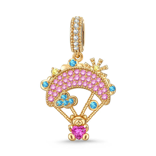 gona- Free Paragliding Tarnish-resistant Silver Dangle Charms In 14K Gold Plated