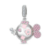 Adorable Fish Tarnish-resistant Silver Dangle Charms With Enamel In White Gold Plated