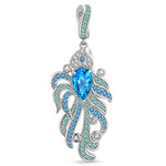 Colorful Guppy Tarnish-resistant Silver Dangle Charms In White Gold Plated