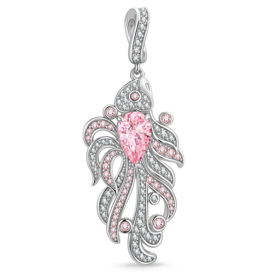 gona- Colorful Guppy Tarnish-resistant Silver Dangle Charms In White Gold Plated