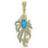 Colorful Guppy Tarnish-resistant Silver Dangle Charms In 14K Gold Plated