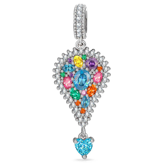 gona- Chroma Balloon Tarnish-resistant Silver Dangle Charms In White Gold Plated