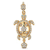 Serene Turtle Tarnish-resistant Silver Dangle Charms In 14K Gold Plated