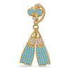 Diving Outfit Tarnish-resistant Silver Dangle Charms In 14K Gold Plated