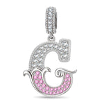 Letter G Tarnish-resistant Silver Dangle Charms In White Gold Plated