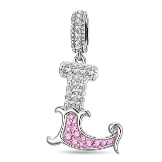 gona- Letter L Tarnish-resistant Silver Dangle Charms In White Gold Plated