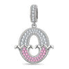 Letter O Tarnish-resistant Silver Dangle Charms In White Gold Plated