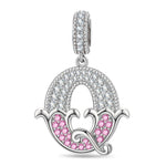Letter Q Tarnish-resistant Silver Dangle Charms In White Gold Plated